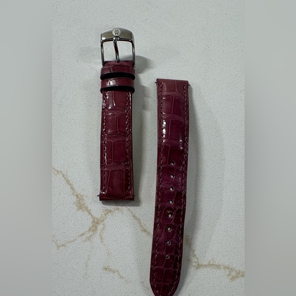 Michele 16 mm Genuine Alligator Brown Watch Band Strap